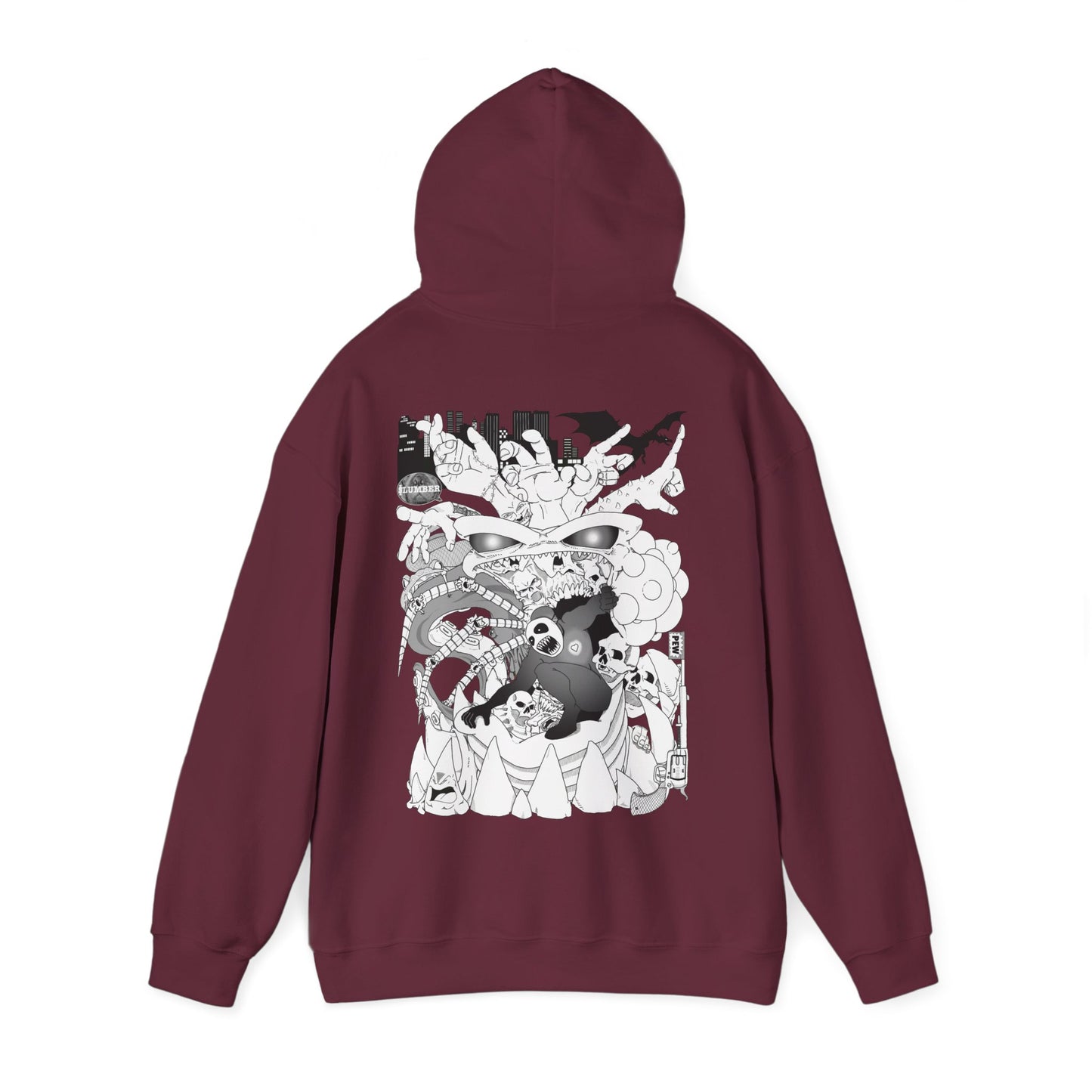Slumber Dragon Love Hoodie Back Print