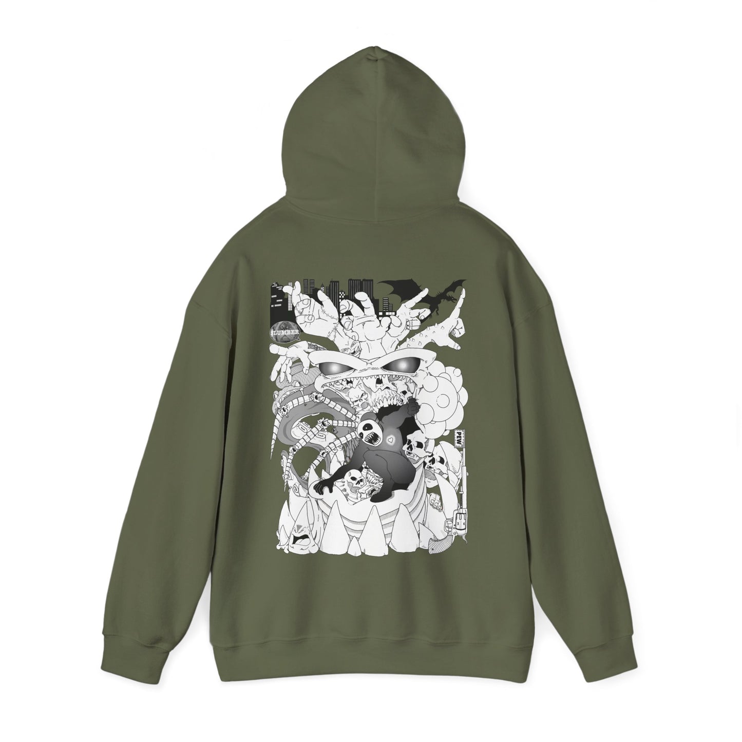 Slumber Dragon Love Hoodie Back Print